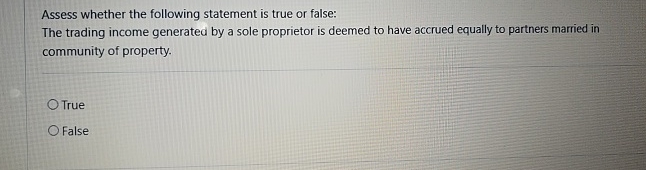 Assess whether the following statement is true or