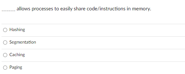 allows processes to easily share code /