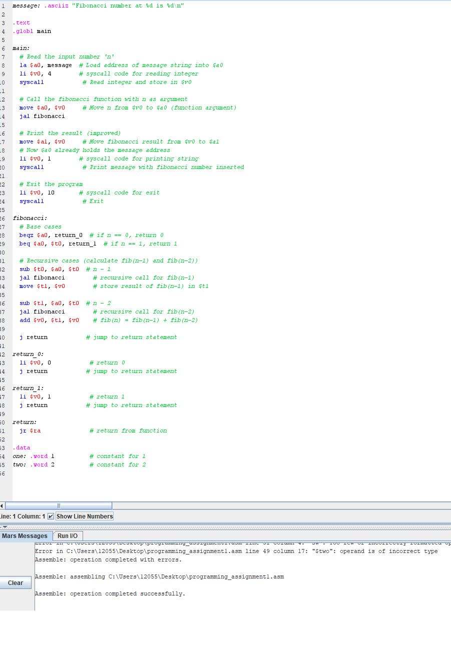 why I am i getting an infinite fibonacci loop