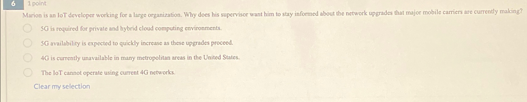 6 1 point Marion is an IoT developer working for