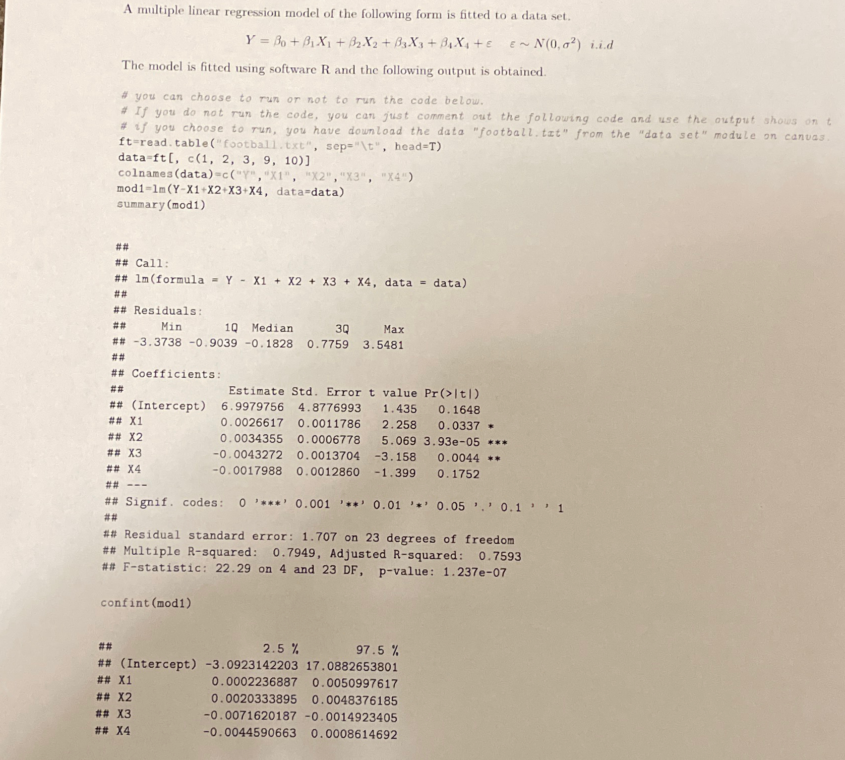 f ) . What is the estimated of 2 ( recall that