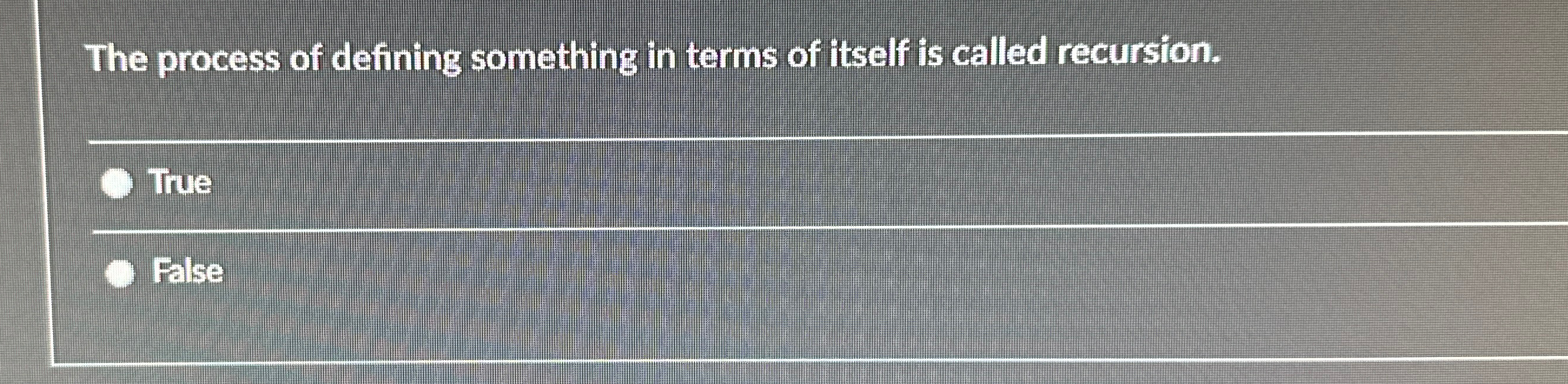 The process of defining something in terms of