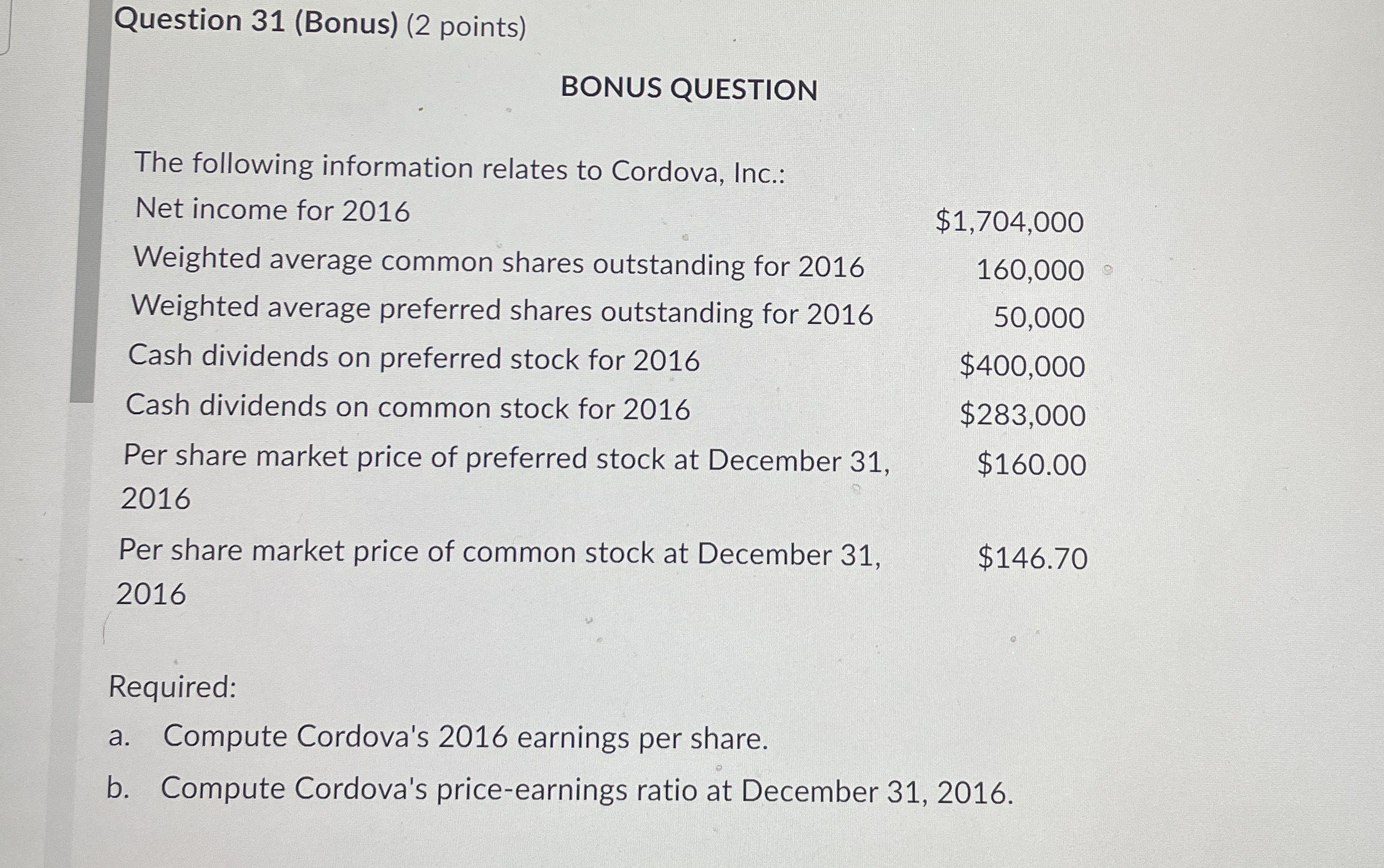 Question 3 1 ( Bonus ) ( 2 points ) BONUS