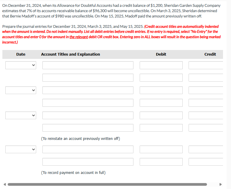 On December 3 1 , 2 0 2 4 , when its Allowance