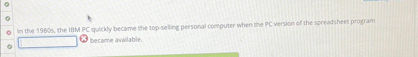 ( A In the 1 9 8 0 s , the IBM PC quickly became