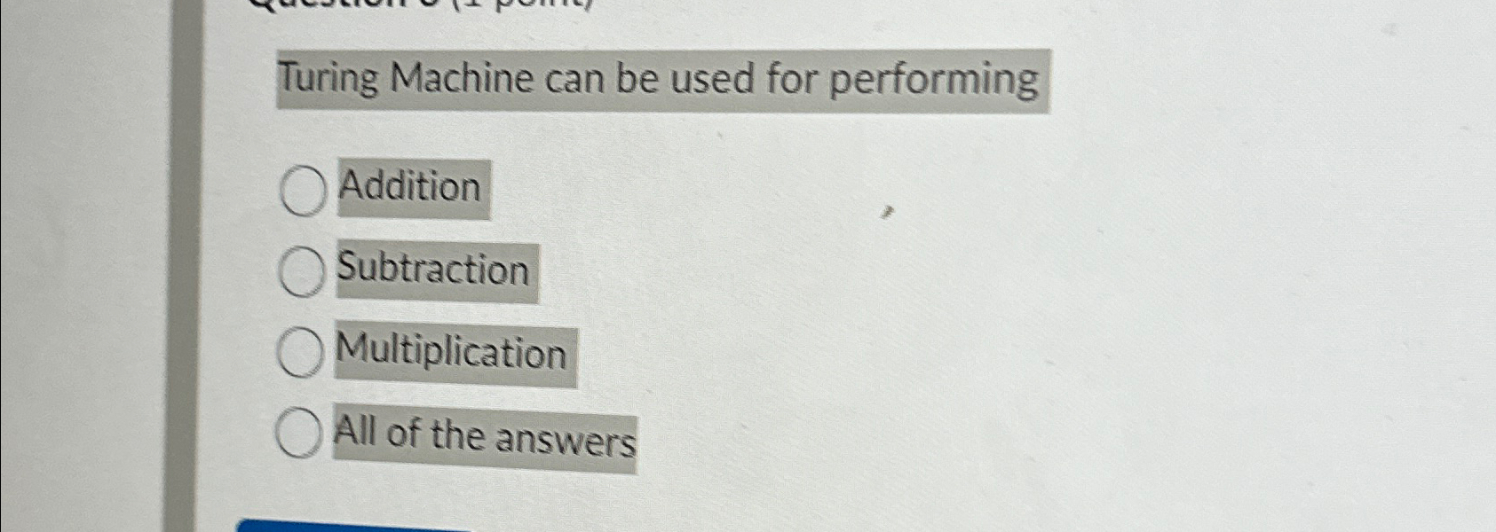 Turing Machine can be used for performing