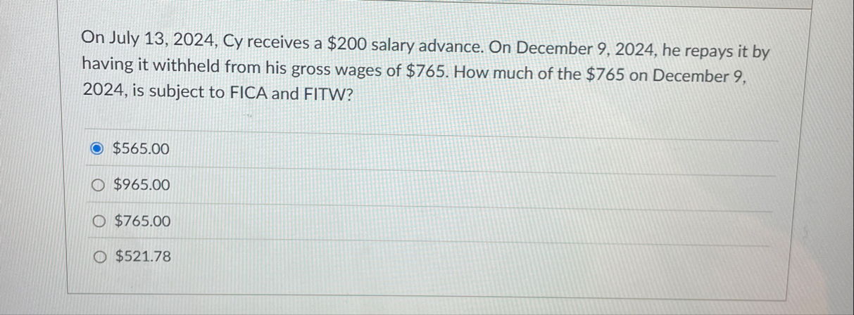 On July 1 3 , 2 0 2 4 , Cy receives a $ 2 0 0