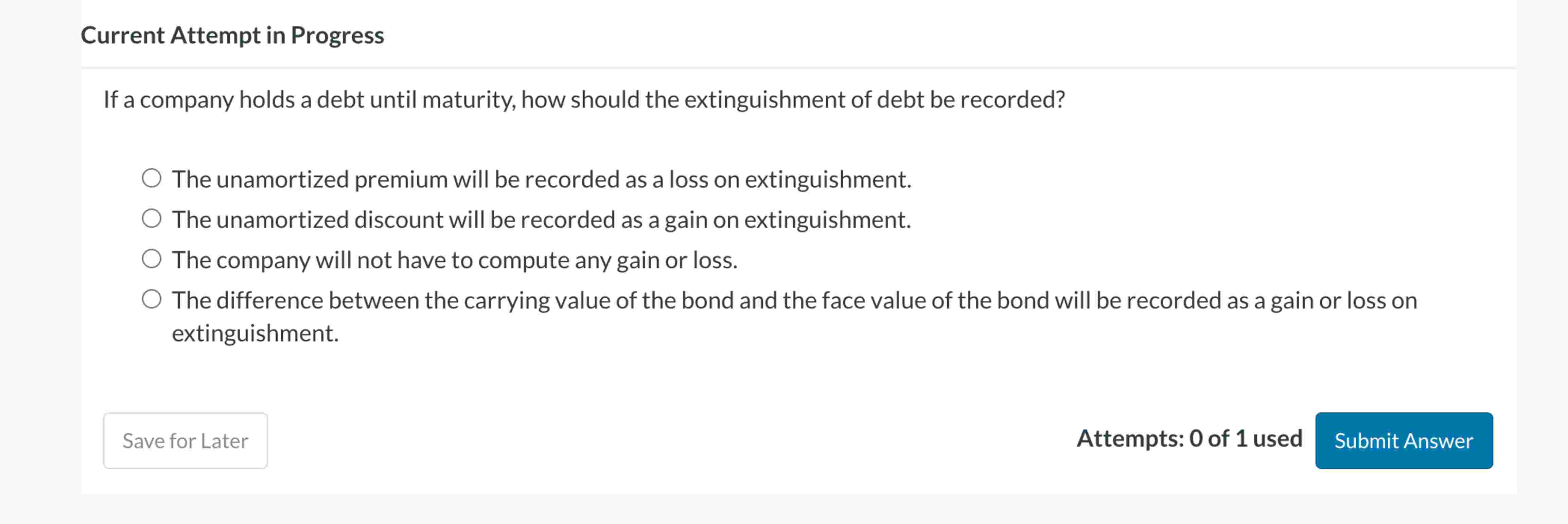 Current Attempt in Progress If a company holds a