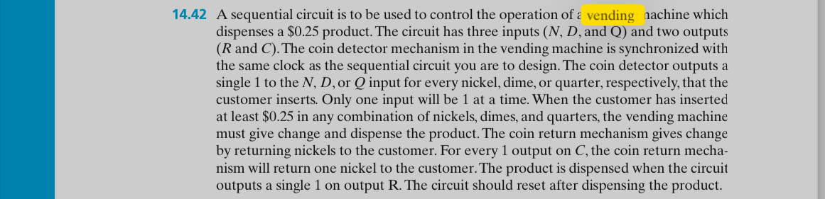 1 4 . 4 2 A sequential circuit is to be used to