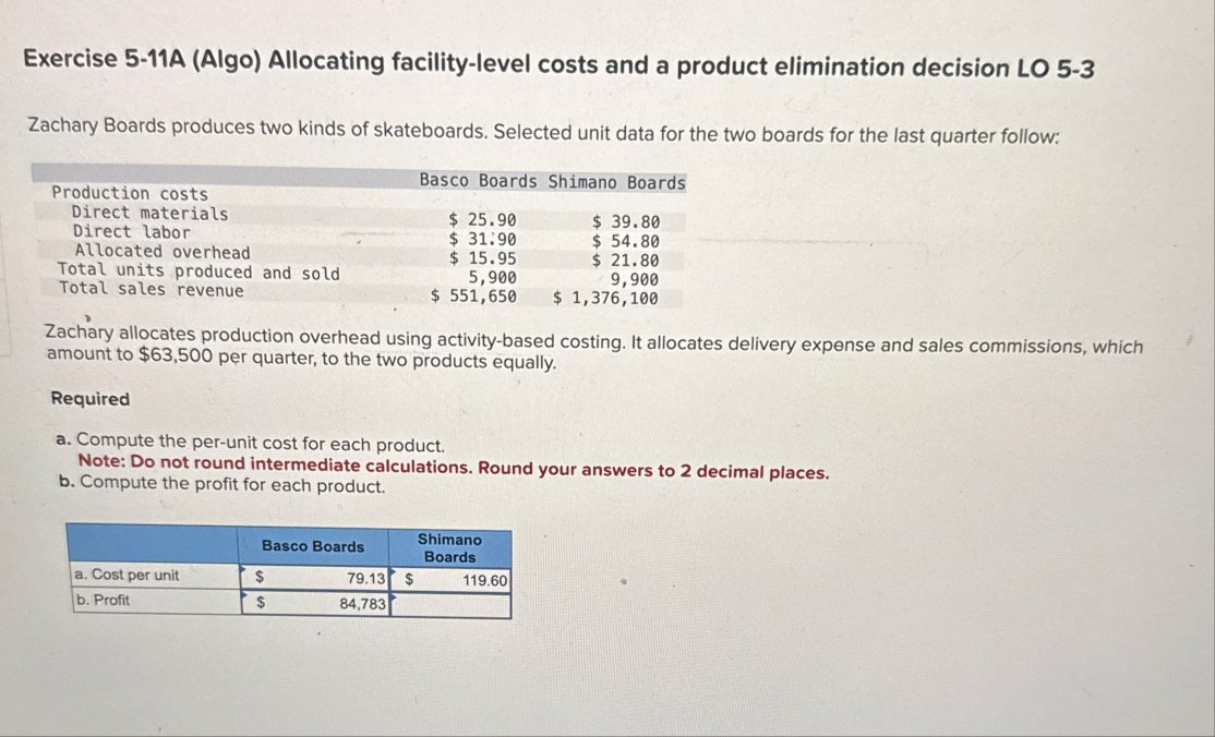 Exercise 5 - 1 1 A ( Algo ) Allocating facility -