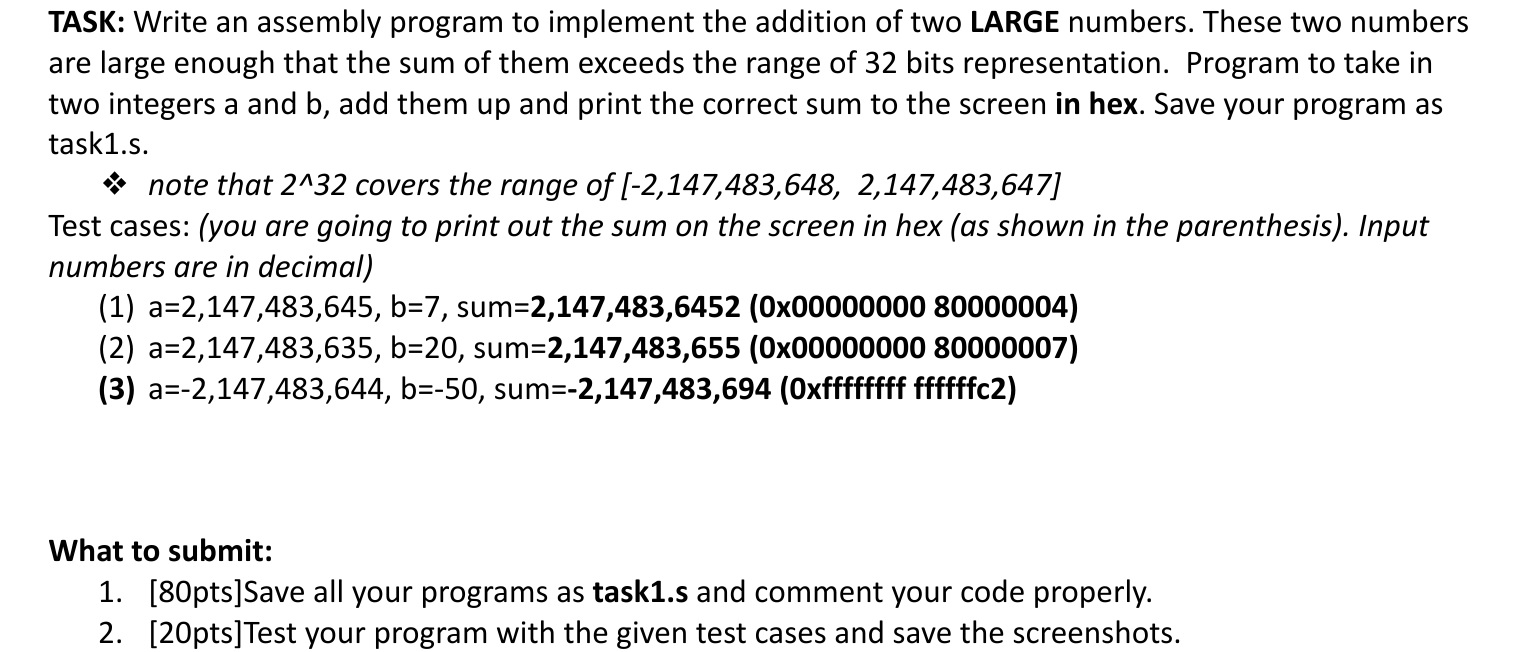 Program in RISC - V . Please ensure the code