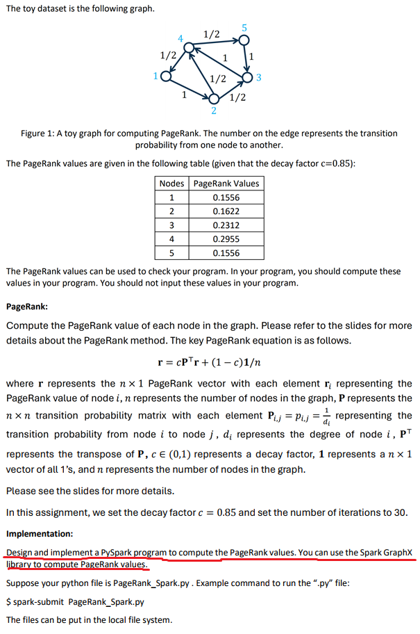Please write the code with the graphX and explain