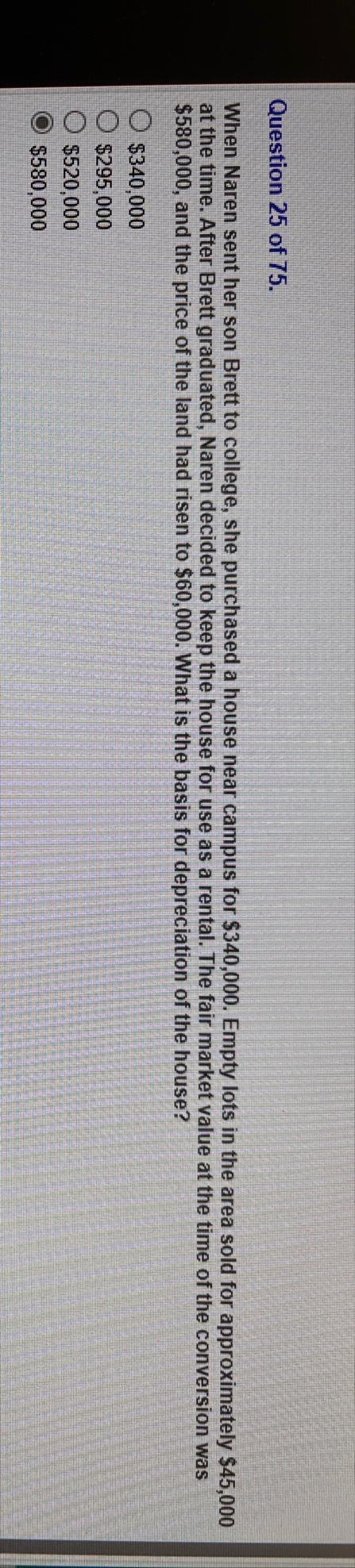 Question 2 5 of 7 5 . When Naren sent her son