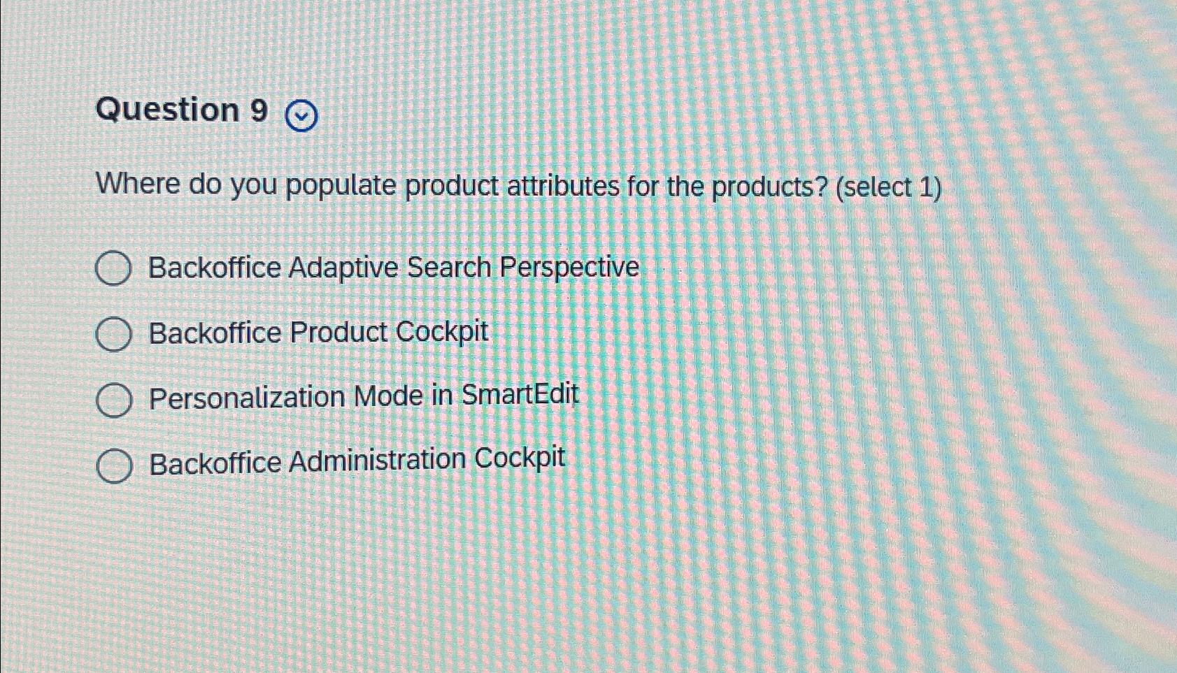 Question 9 Where do you populate product