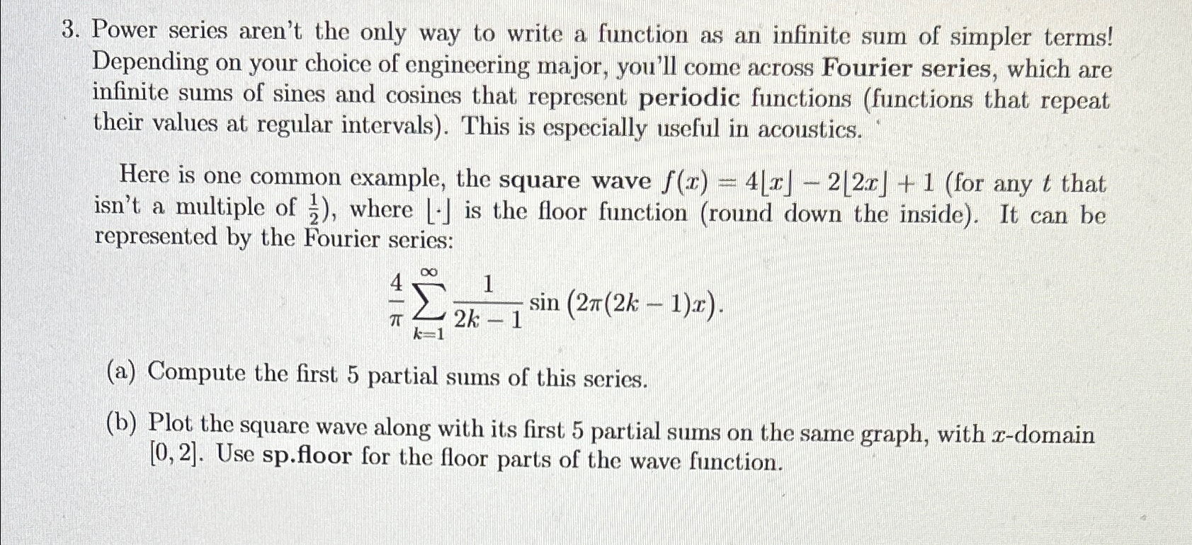 NEED PYTHON CODE PLEASE! Power series aren't the
