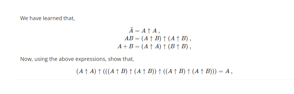We learned that, Now, using the above