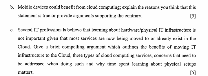 b . Mobile devices could benefit from cloud