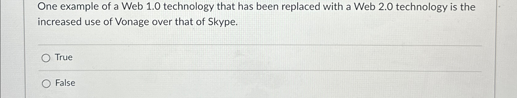 One example of a Web 1 . 0 technology that has