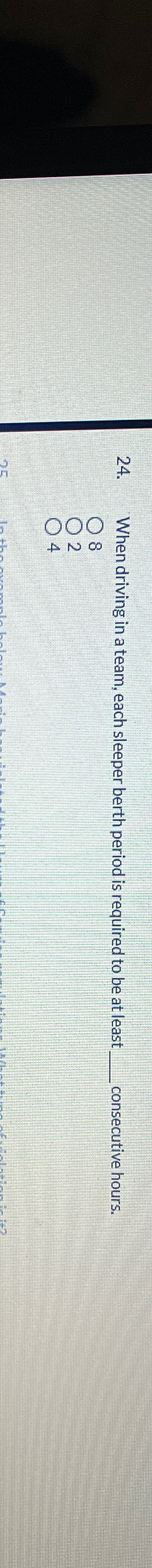 When driving in a team, each sleeper berth period