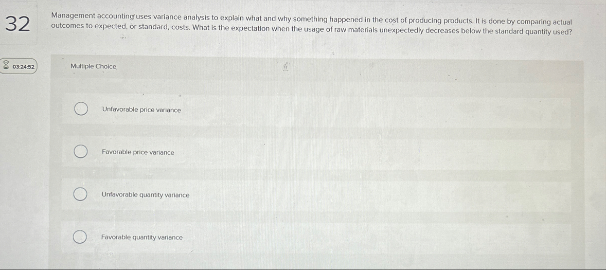 3 2 Management accounting uses variance analysis