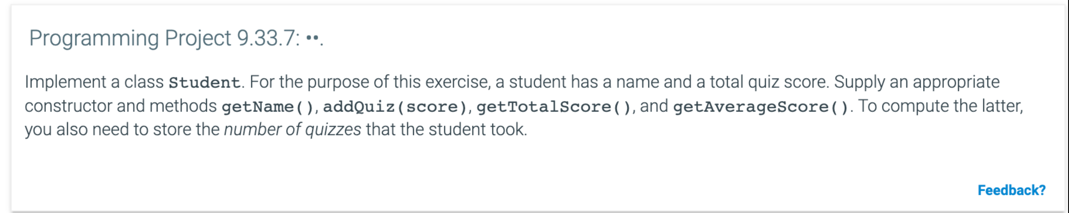 Programming Project 9 . 3 3 . 7 : * . Implement a