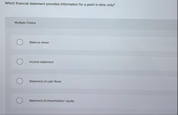 Which financial statement provides information