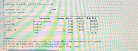 \ table [ [ 2 , A company provides the following