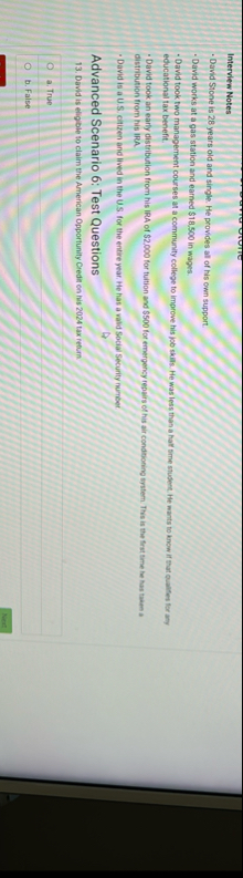 Interview Notes David Stone is 2 8 years old and