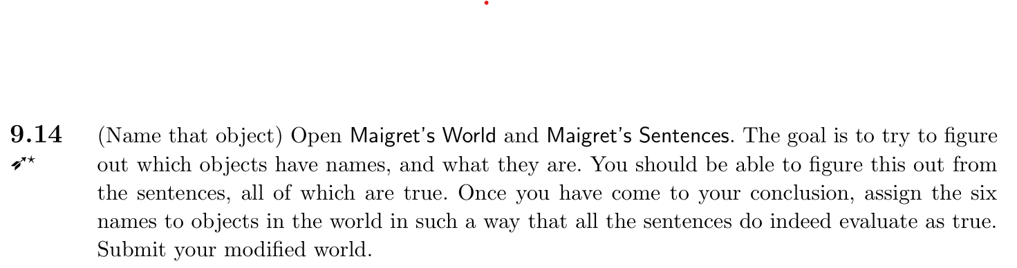 9 . 1 4 ( Name that object ) Open Maigret's World