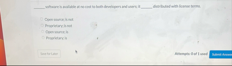 software is available at no cost to both