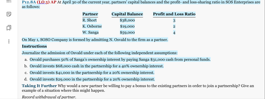 P 1 2 . 8 A ( LO 5 ) AP At April 3 0 of the