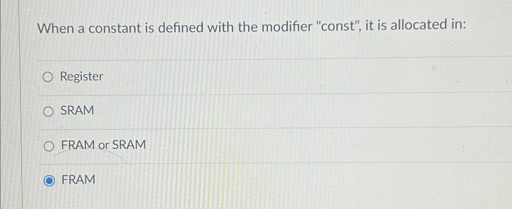 When a constant is defined with the modifier