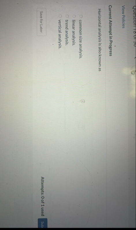 View Policies Current Attempt in Progress