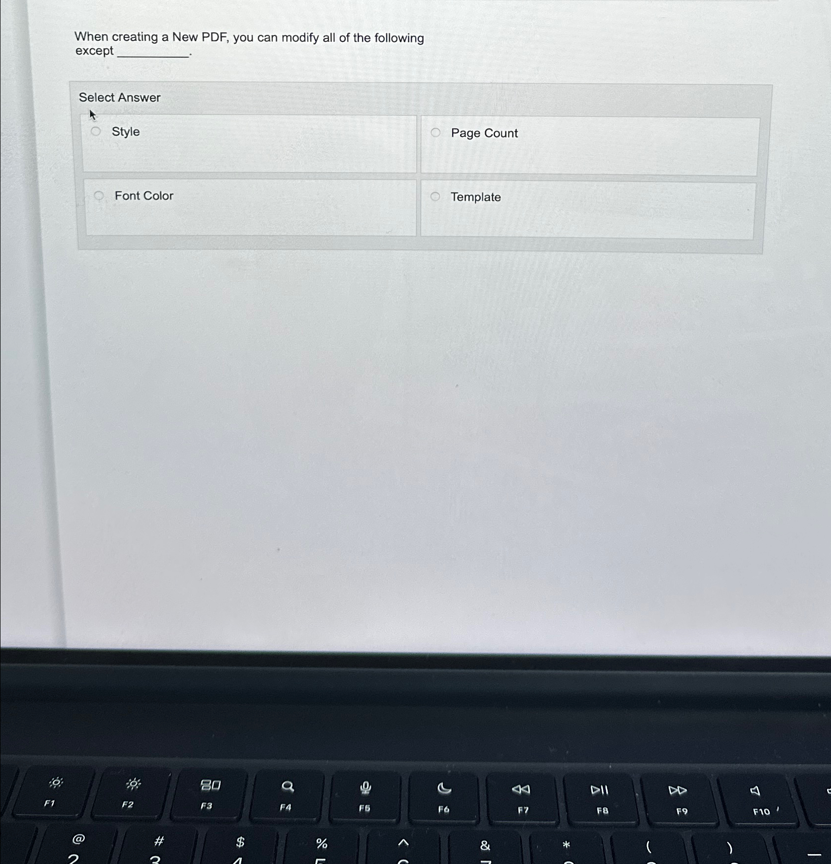 When creating a New PDF , you can modify all of
