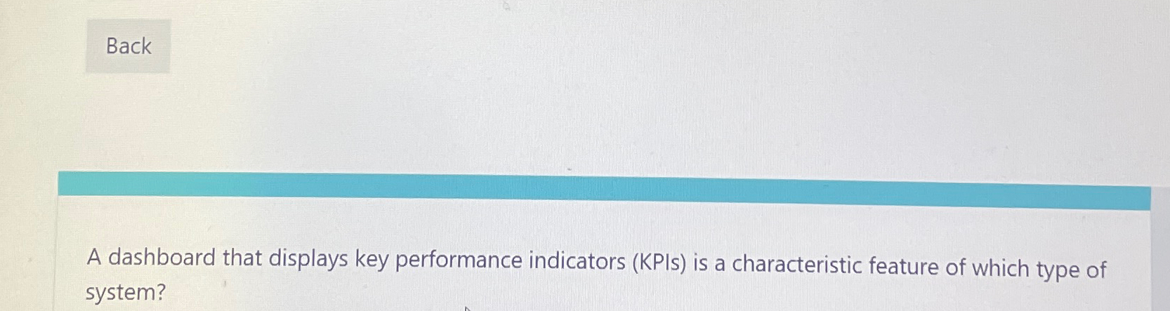 A dashboard that displays key performance