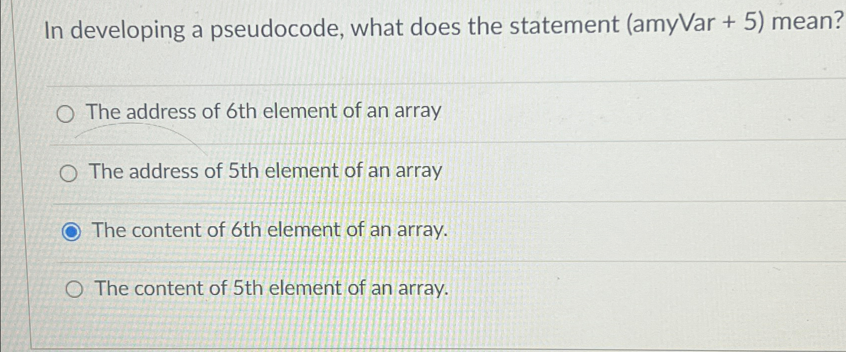 In developing a pseudocode, what does the