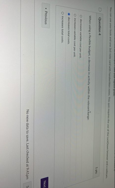 You can use your book and one 3 5 note card with