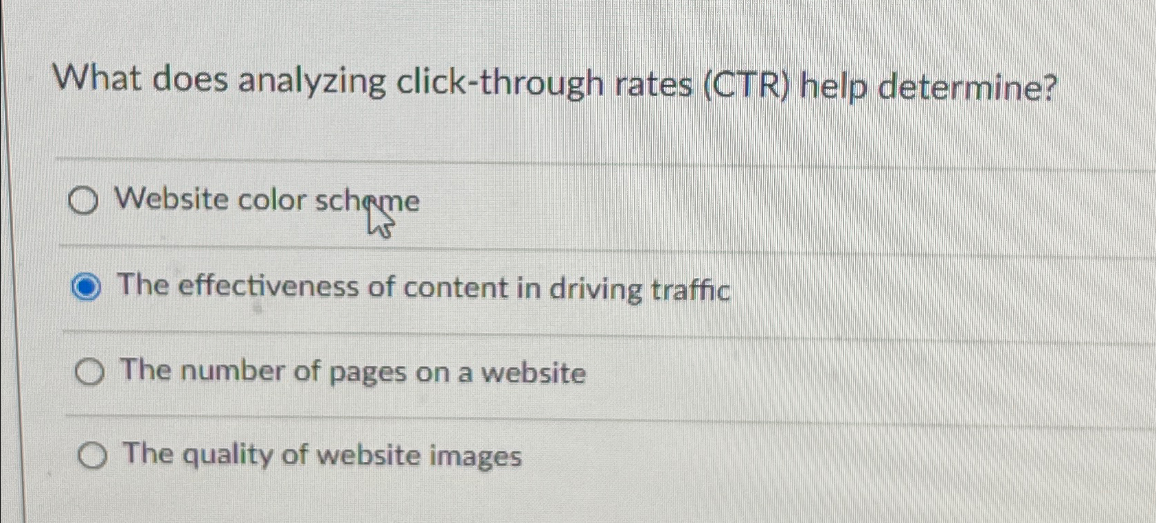 What does analyzing click - through rates ( CTR )
