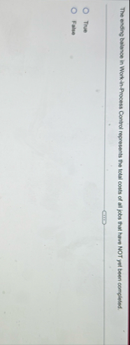 The ending balanoe in Work - in - Process Control