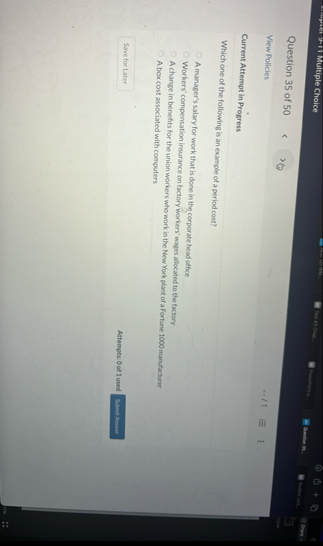 Y - 1 1 Multiple Choice Toit an Chap: Domepointe