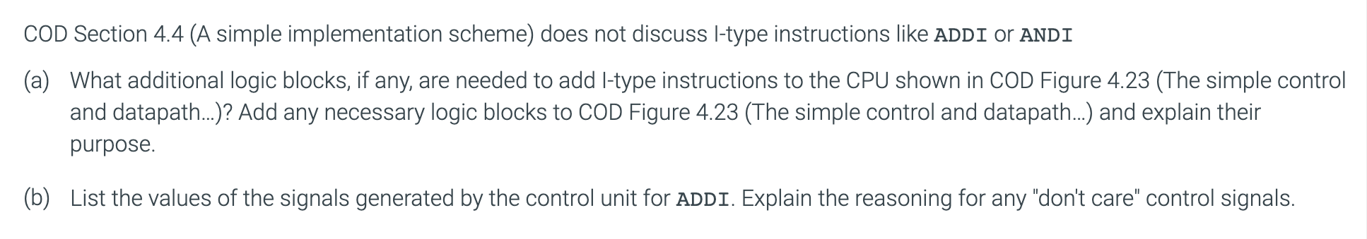 COD Section 4 . 4 ( A simple implementation