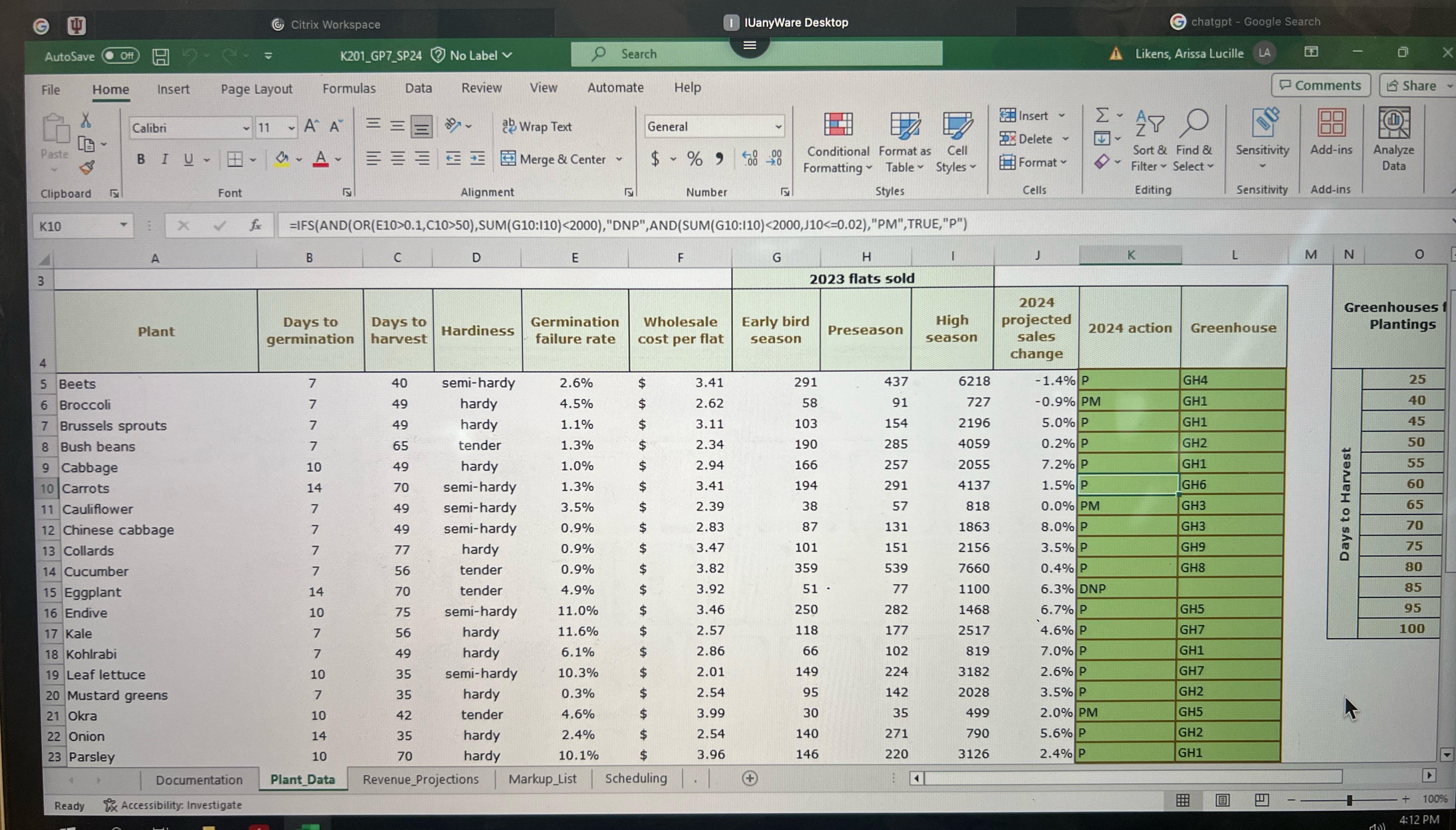 Using named ranges can help when writing