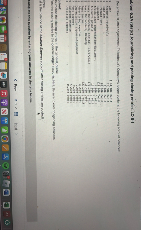 oblem 6 . 3 A ( Static ) Journalizing and posting