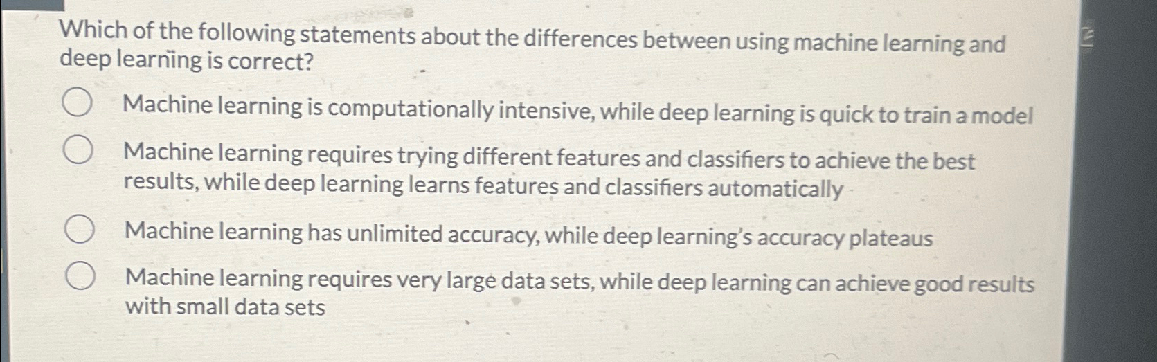 Which of the following statements about the