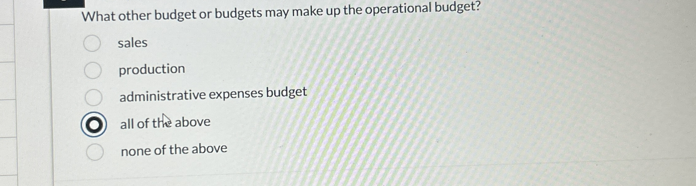 What other budget or budgets may make up the