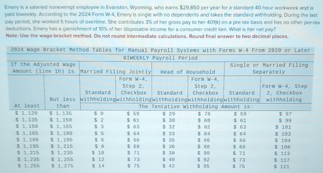 Emery is a salaried nonexempt employee in