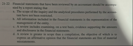 2 1 - 2 2 Financial statements that have been