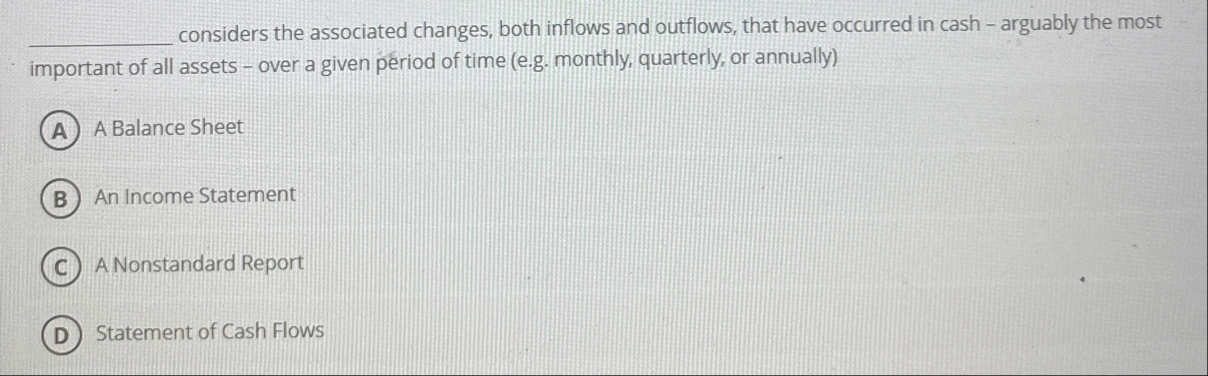 q , considers the associated changes, both