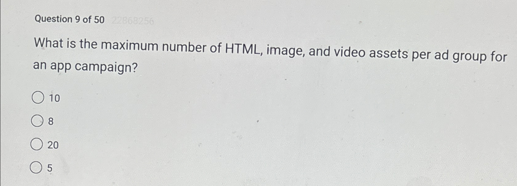 Question 9 of 5 0 What is the maximum number of