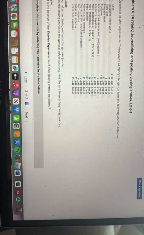 blem 6 . 3 A ( Static ) Journalizing and posting